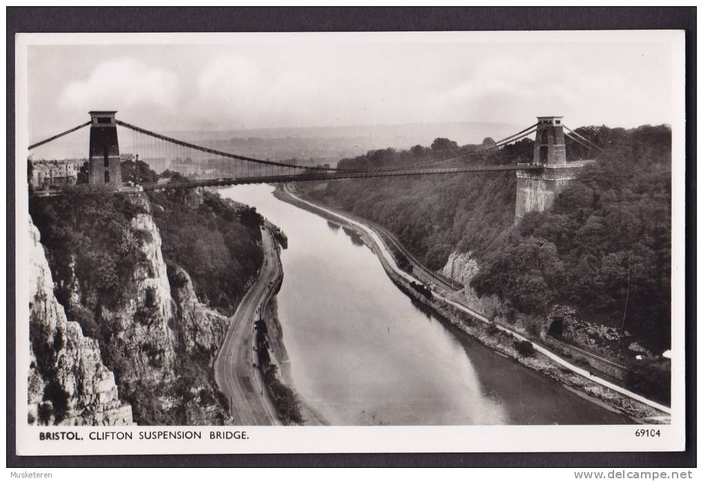 United Kingdom PPC Bristol. Clifton Suspension Bridge Photochrom Card 69104 Echte Real Photo Véritable Vera - Bristol