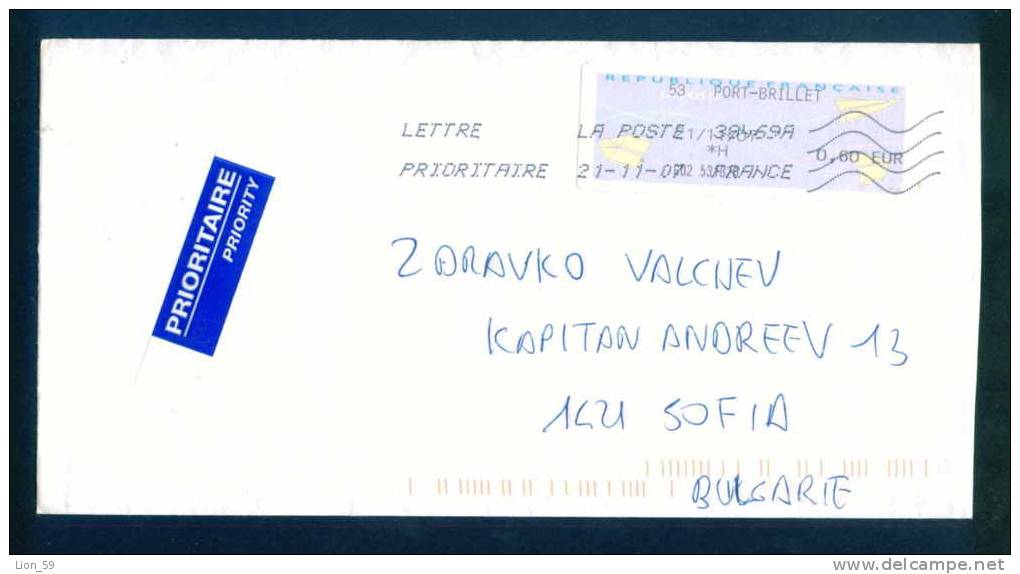 112166 / LSA / PRIORITAIRE - 53 PORT - BRILLET 31.11.2007 / 0.60 EUR / France Frankreich Francia - Brieven En Documenten