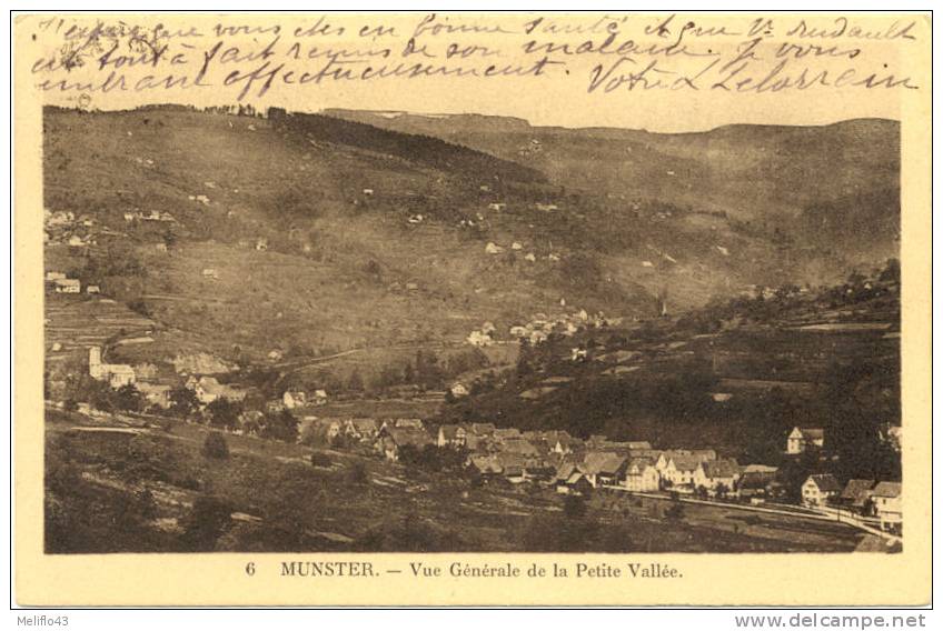 68/ CPA - Munster - Vue Générale De La Petite Vallée - Munster