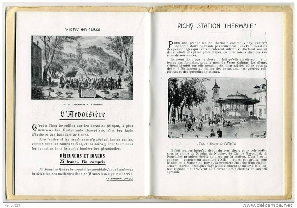 MAGNIFIQUE ALBUM PROGRAMME GRAND CASINO DE VICHY SAISON 1935 36 PAGES + COUVERTURE - EDITION MIRANDA BORDEAUX - Auvergne