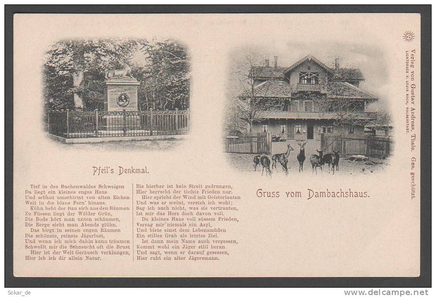 AK Gruss Vom Dambachshaus, Pfeil Denkmal Bei Thale, Kreis Harz, Sachsen-Anhalt - Thale