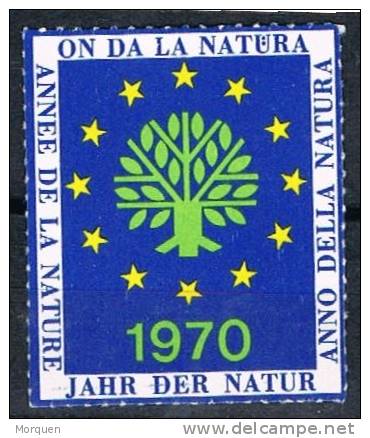 Vignette HOLANDA, 1970. Jahr Der Natur. Label,cinderella - Errors & Oddities