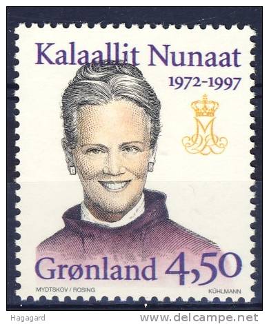 ##Greenland 1997. Margrethe II. Michel 300y. MNH(**) - Unused Stamps