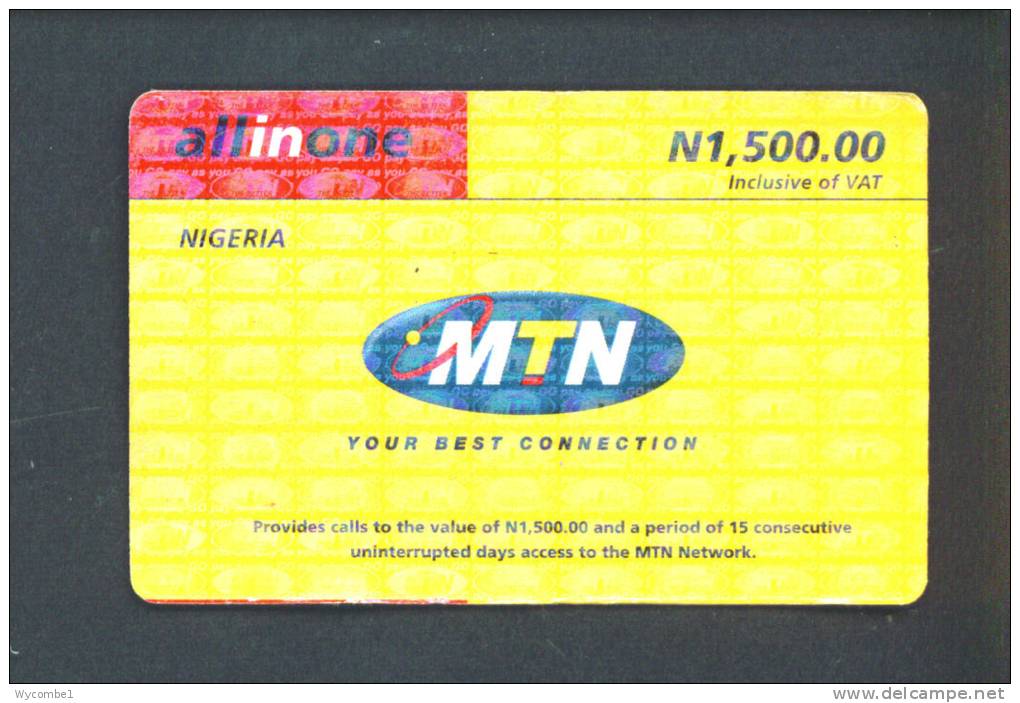 NIGERIA  -  Remote Phonecard As Scan - Nigeria