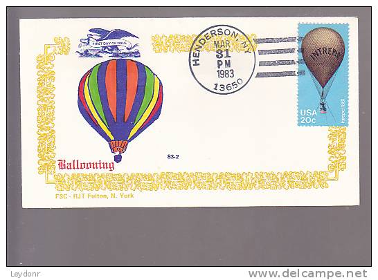 First Day Of Issue - Ballooning - Intrepid 1983 - Other & Unclassified