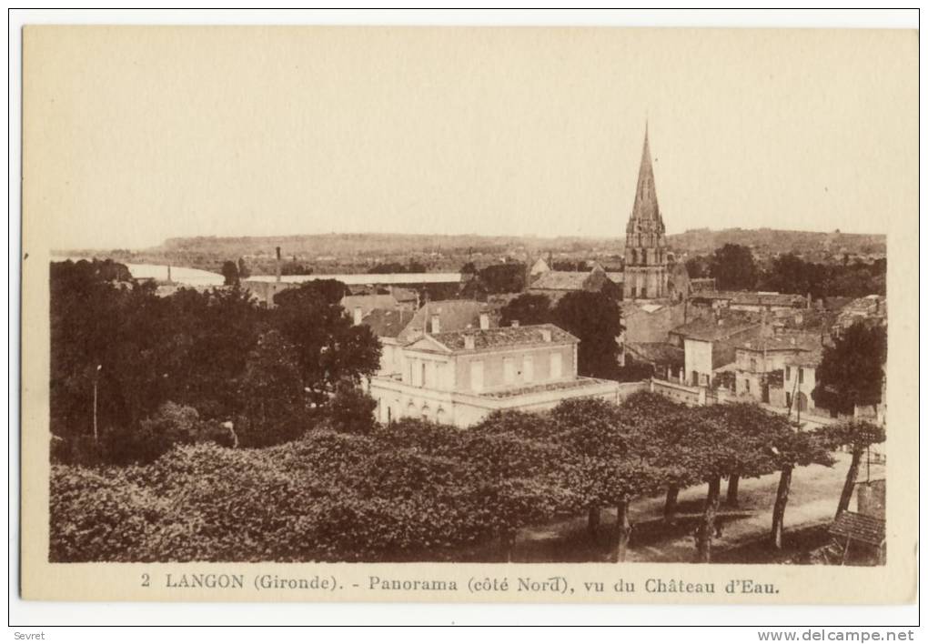 LANGON. - Panorama Vu Du Château D'Eau - Langon