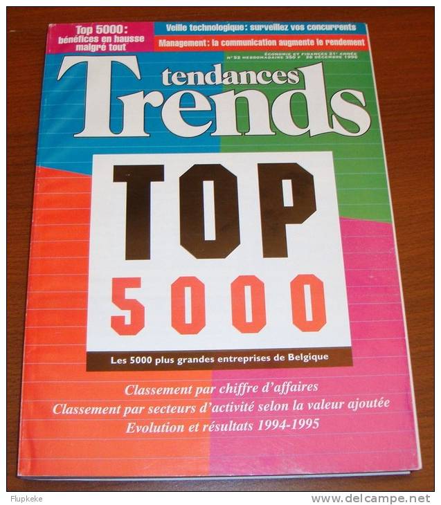 Trends Tendances 52 Décembre 1996 Top 5000 Les Plus Grandes Entreprises De Belgique - Buchhaltung/Verwaltung