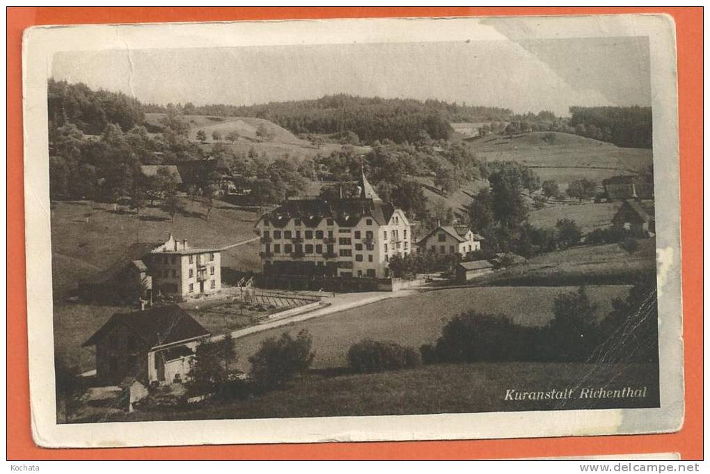 M006, Kuranstalt , Richenthal , Circulée  1921 , Plis - Richenthal