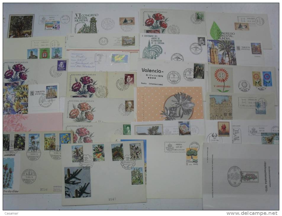 FLORA 100 Postal History Different Items SPECIAL OFFER : NO POSTAGE MAIL FREE COSTS !!!!!!!!!!!! Collection Lot - Collections (en Albums)