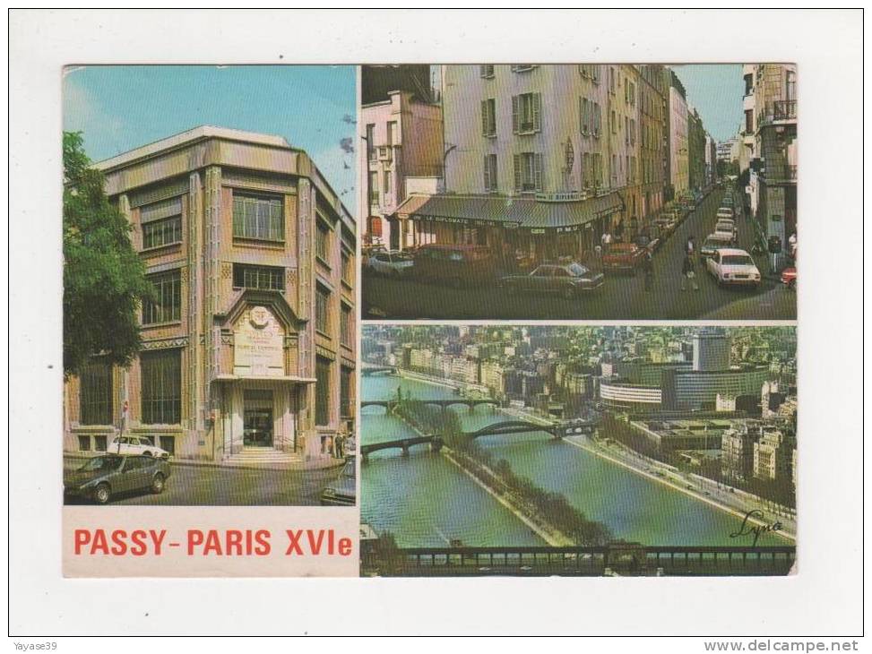 75 Passy Paris XVIe Poste Rue Singer Tabac Le Diplomate Simca Matra Baghera Peugeot 504 Belle Carte écrite En 1996 - Arrondissement: 16