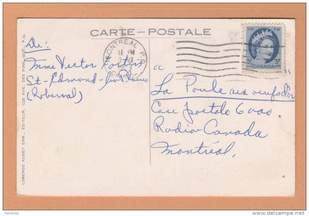 Lorenzo Audet  # 52 ( Le Traversier Devant Quebec )Quebec Canada CPA Post Card Carte Postale - Levis