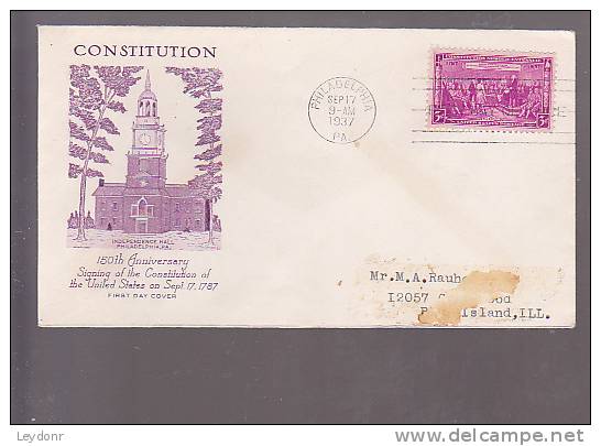 FDC 150th Anniversary Signing Of The Constitution - 1851-1940