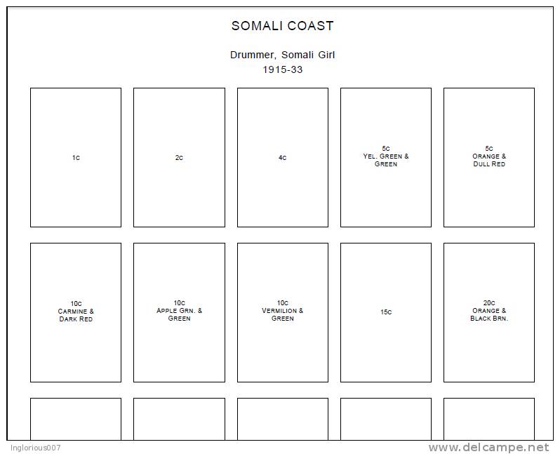 SOMALIA STAMP ALBUM PAGES 1894-1999 (201 Pages) - Engels