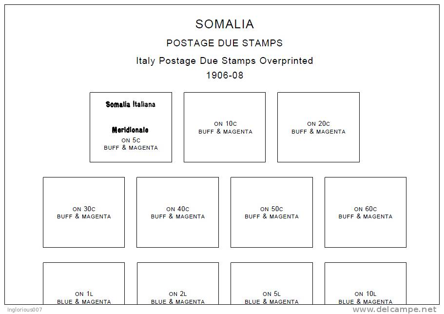 SOMALIA STAMP ALBUM PAGES 1894-1999 (201 Pages) - Englisch