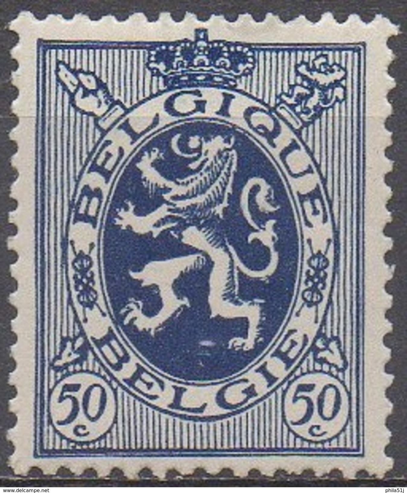 BELGIQUE  N°285__NEUF** VOIR SCAN - 1929-1937 Heraldischer Löwe