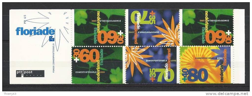 Nederland, Netherlands 1992 - Flowers, Blumen, Floriade Booklet, Markenheftchen 45 - MNH, Neuf, Postfrisch - Carnets Et Roulettes