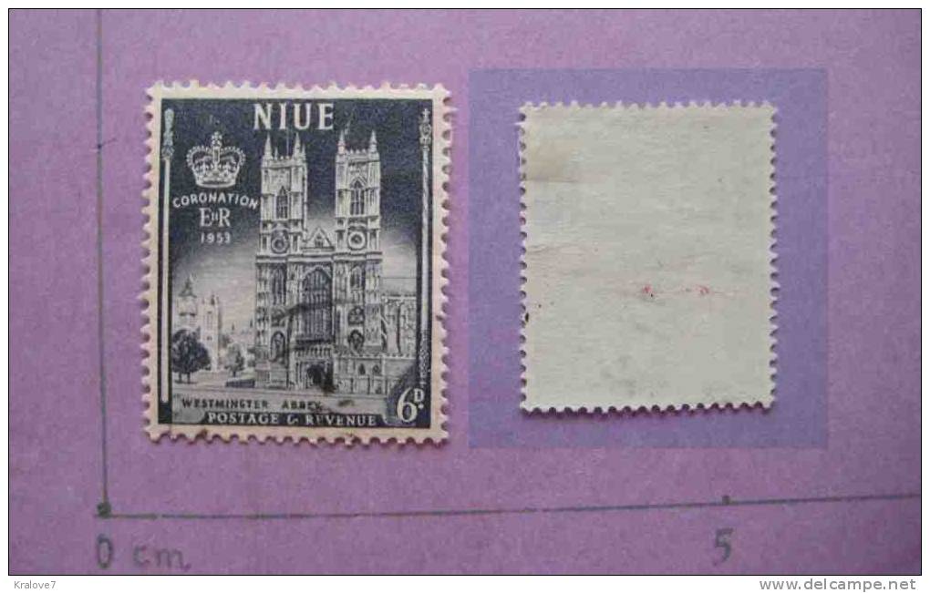 NIEU N.ZELANDE 1953 1 Timbre OBLITERE WESTMISTER CATEDRAL N. ZEALAND USED 1 STAMPS CHURCH - Niue