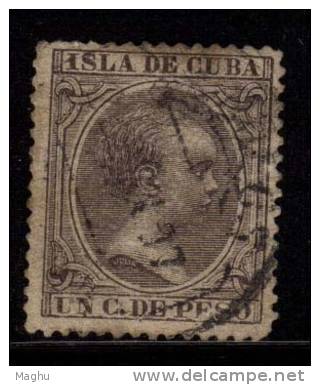 Cuba Used 1c Brown 1890 - Usados