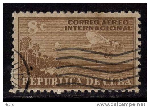 Cuba Used 8c Red. Air, Airplane - Gebraucht