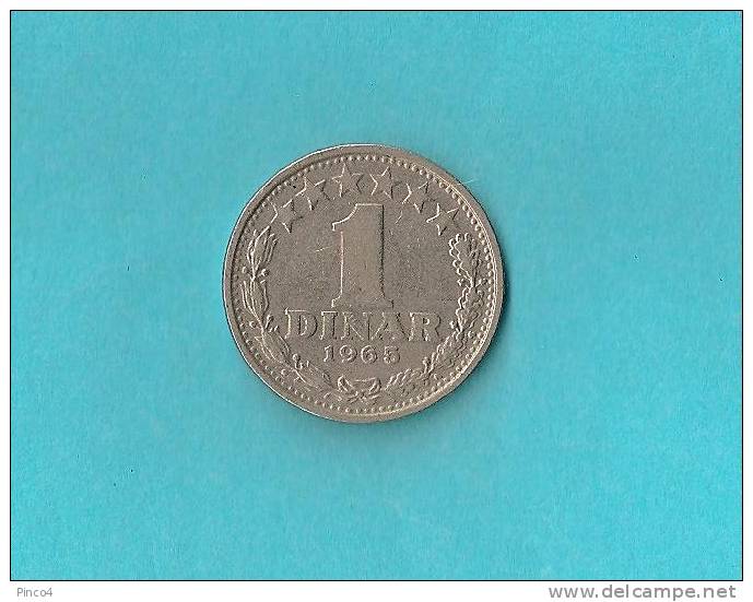 JUGOSLAVIA 1 DINARO 1965 - Jugoslawien