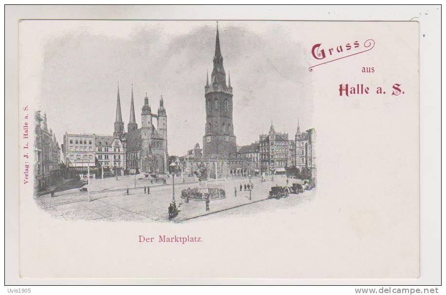 Gruss Aus Halle A Salle.Der Marktplatz.. - Halle (Saale)