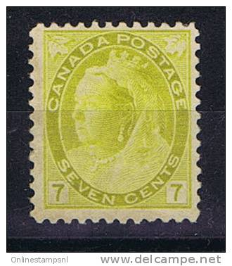 Canada: 1898, Victoria Michel 67A ,  7 C Green Olive - Unused Stamps