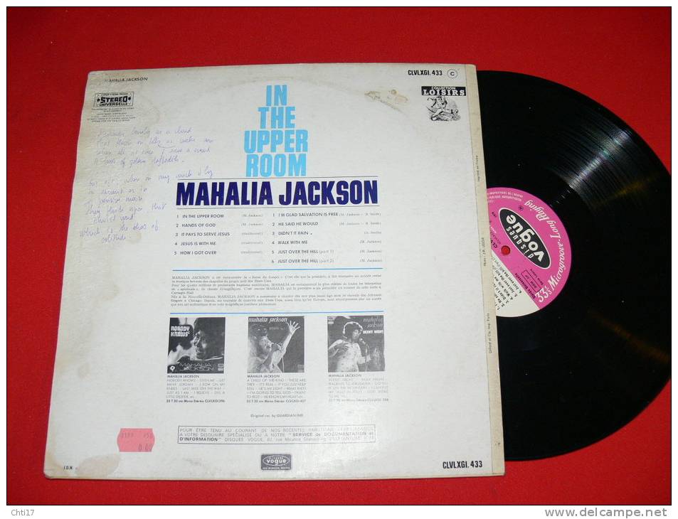 MAHALIA JACKSON  IN THE UPPER ROOM  EDIT   VOGUE - Canciones Religiosas Y  Gospels