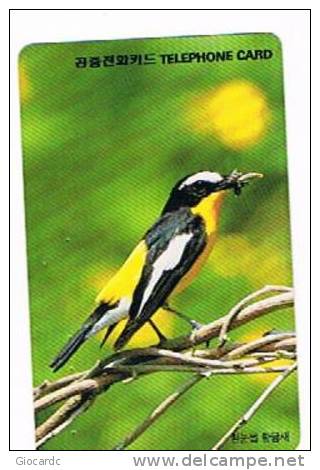 COREA DEL SUD (SOUTH KOREA)  - KOREA TELECOM (AUTELCA)  - 1994 BIRDS: FLYCATCHER - USED  - RIF. 1834 - Pájaros Cantores (Passeri)