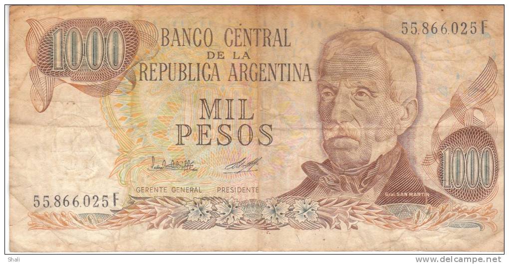 BILLET REPUBLIKA ARGENTINA MIL PESOS - Argentina