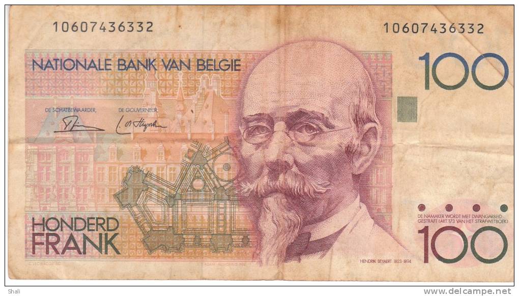 BILLET NATIONALE BANK VAN BELGIE 100 - Sonstige & Ohne Zuordnung