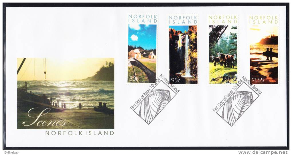 Norfolk Island Scott #805-808 FDC Set Of 4 Island Scenes - Ile Norfolk