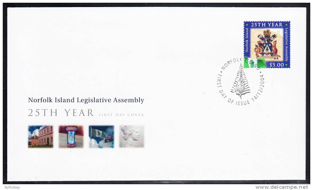 Norfolk Island Scott #831 FDC $5 Norfolk Island Legislative Assembly 25th Anniversary - Ile Norfolk