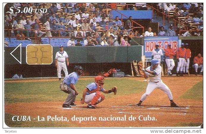 Nº 120  TARJETA DE CUBA DE LA PELOTA DEPORTE NACIONAL - Cuba