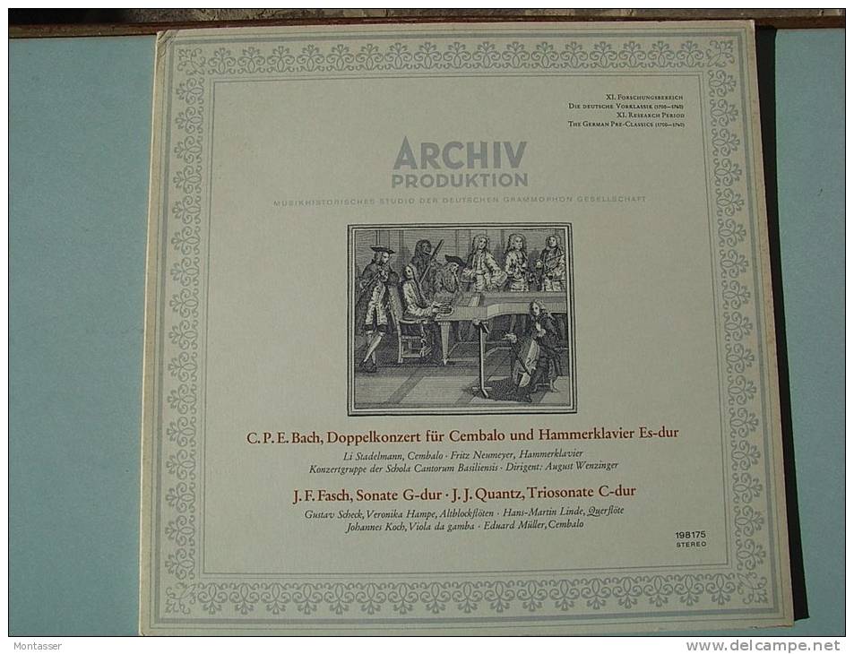 BACH C. P. E. "Doppelkonzert Fur  Cembalo Und... " Ed. ARCHIV  198175 1960. - Classica