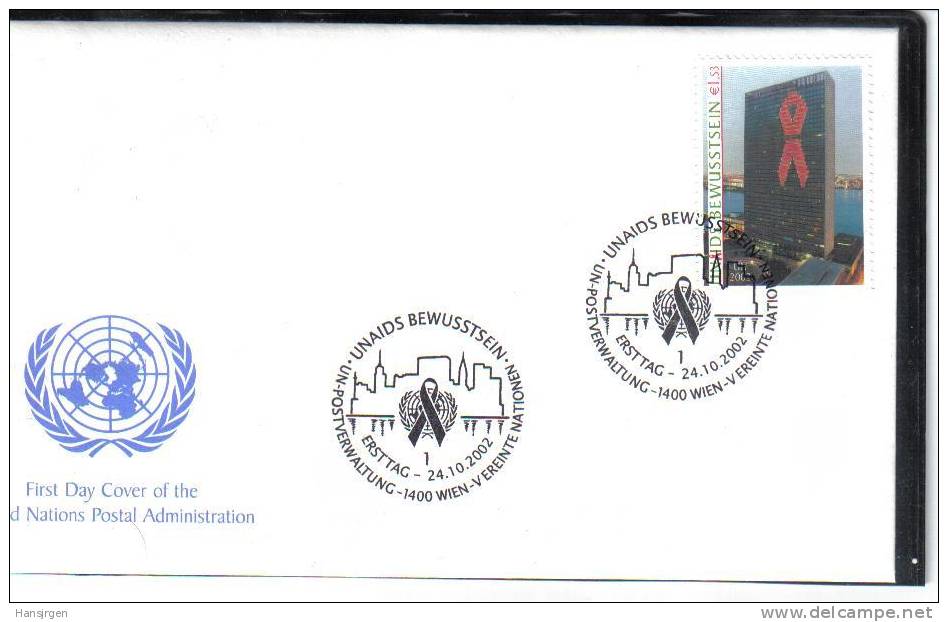 FDC283 VEREINIGTE NATIONEN UNO WIEN  2002 MICHL  379  FDC FIRST DAY COVER - FDC