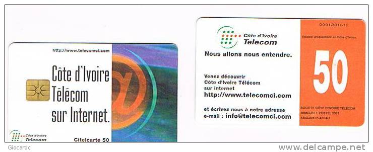 COSTA D'AVORIO  (IVORY COAST)  - COTE D'IVOIRE TELECOM (CHIP) - INTERNET   - USED   -   RIF. 521 - Ivory Coast