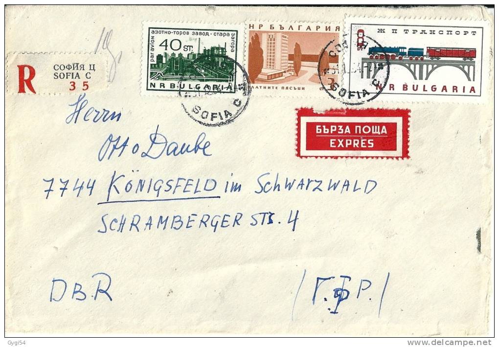 BULGARIE LETTRE    Express  VERS L´ALLEMAGNE - Express Stamps