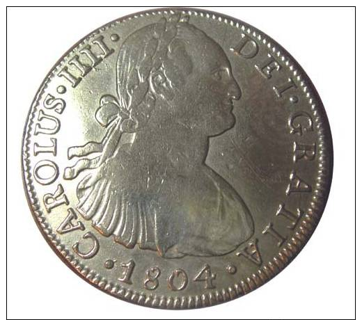 Spain 8 Reales 1804 T.H. #6778 - First Minting