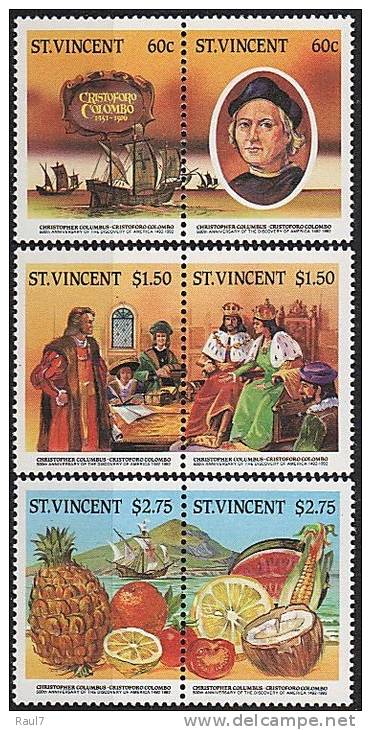 St VINCENT // 1986 Ch Colomb // 6v NEUFS *** (MNH SET) - St.Vincent (1979-...)