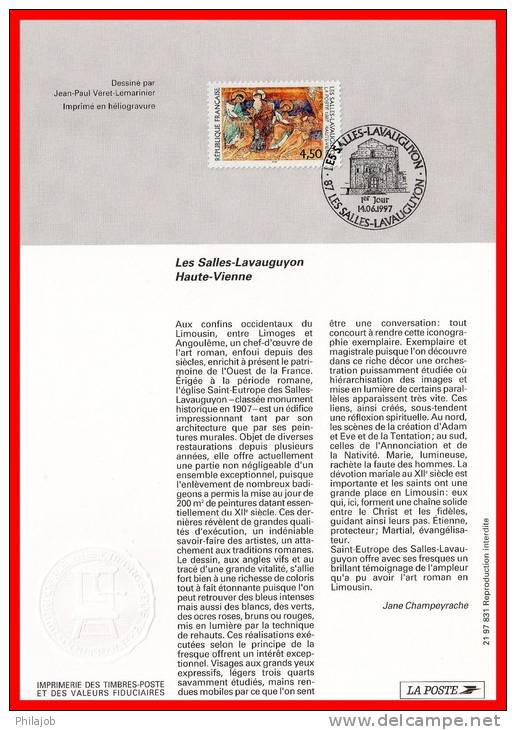 " LES SALLES-LAVAUGUYON " Sur Notice Officielle De 1997. N° YT 3082. Parfait état. FDC - Non Classés