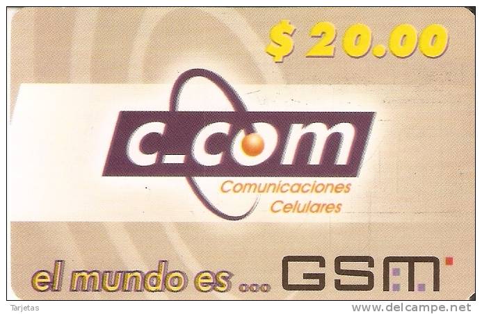 MOV-02/c TARJETA GSM DE CUBA DE $20  BEIGE REVERSO NEGRO - Cuba