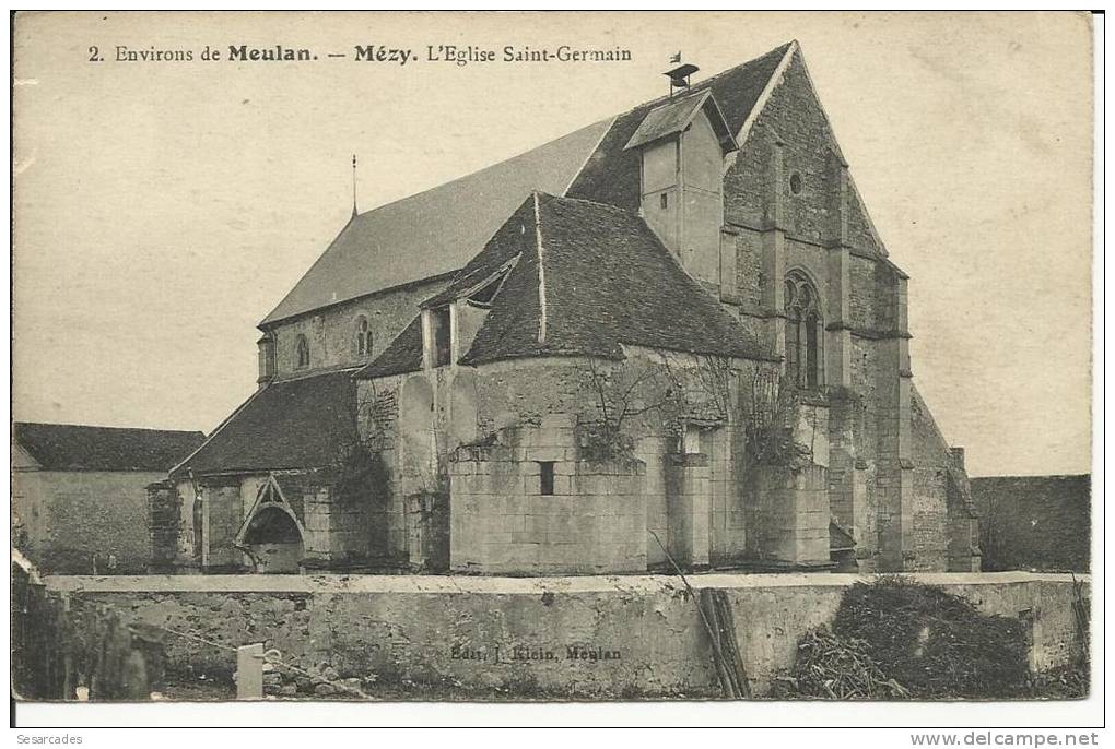 CPA - MÉZY - L'ÉGLISE SAINT-GERMAIN - Meulan