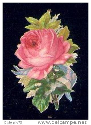 Découpi Gaufré Chromo Fleur Rose Flower 3 X 4,5 - Fleurs