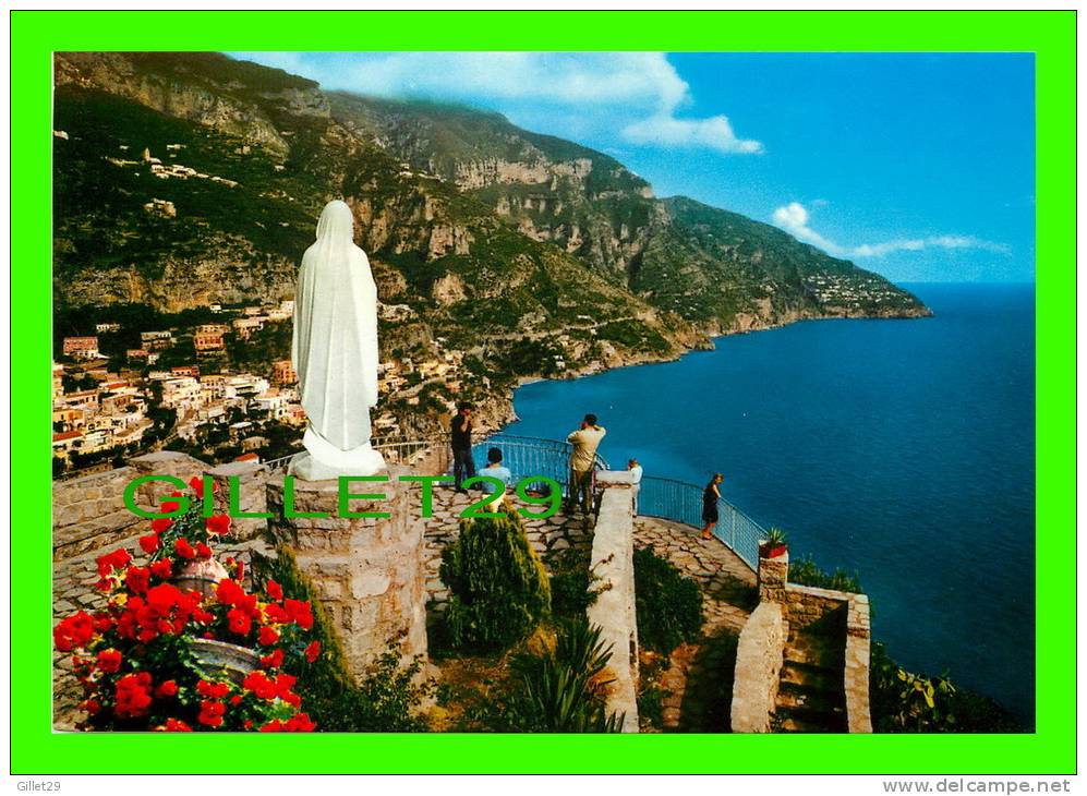 POSITANO, ITALIA - PANORAMA E MADONNINA - ED. VINCENZO CARCAVALLO - - Salerno