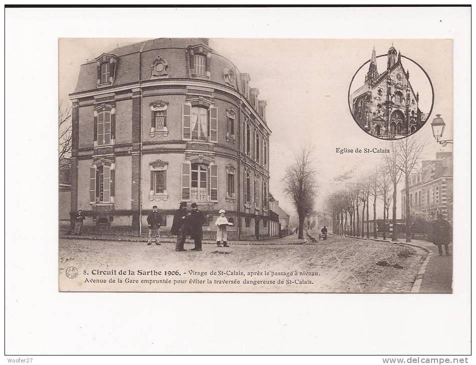 CIRCUIT DE LA SARTHE , 1906 , Virage De  SAINT- CALAIS , Après Le Passage à Niveau - Le Mans