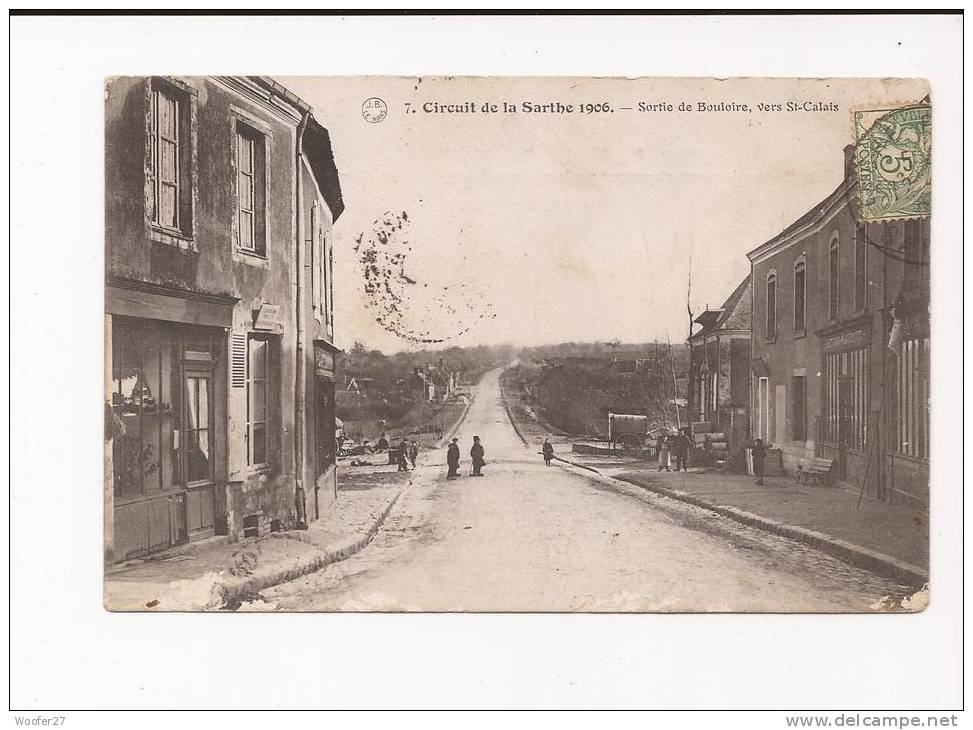 CIRCUIT DE LA SARTHE , 1906 ,  Sortie De BOULOIRE Vers Saint-calais - Bouloire