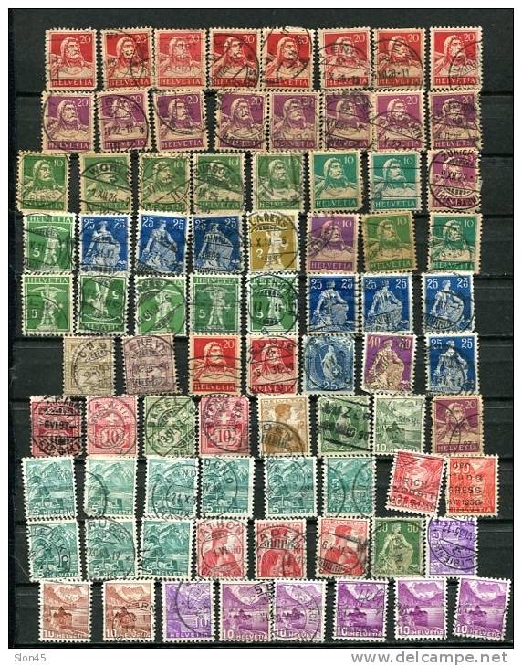 Switzerland  Accumulation Used  108 Stamps - Collections