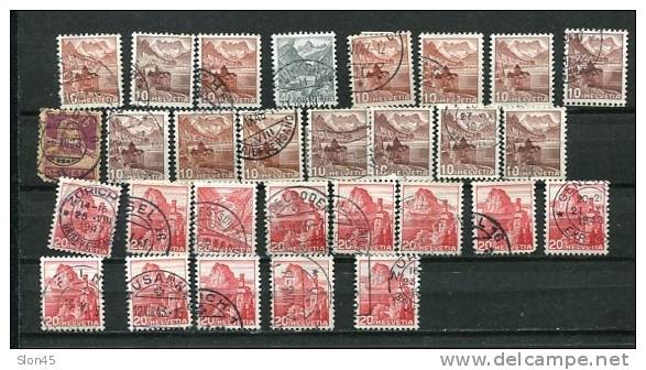 Switzerland  Accumulation Used  108 Stamps - Collections