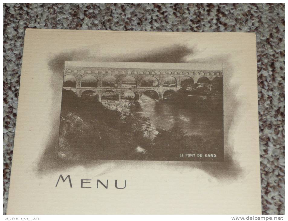 Rare Ancien Menu Vierge Début XXe, Biscuits OLIBET, Le Lux, Le Pont Du Gard - Menükarten