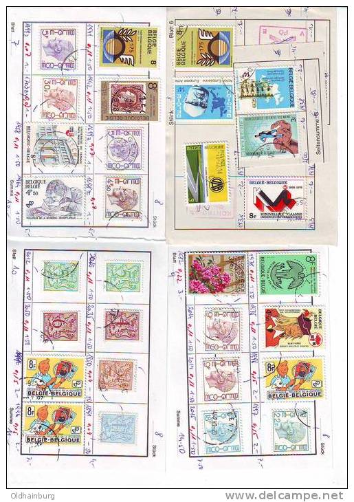 258n: Sammlung Belgien Altes Auswahlheft 4 Scans - Collections